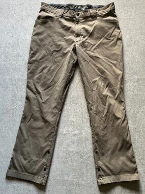 Wrangler Utility Pants Men 38x30 Tan Outdoor Series Zipper Pocket Workwear Hike